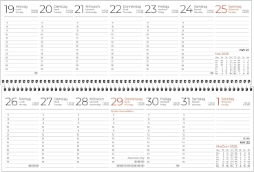 Tischquerkalender 1 Woche 1 Seite grün